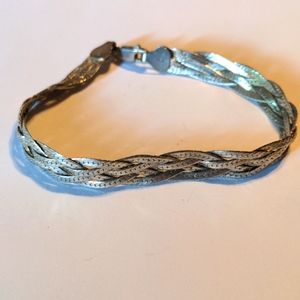 925 Sterling Silver Woven Chain Bracelet